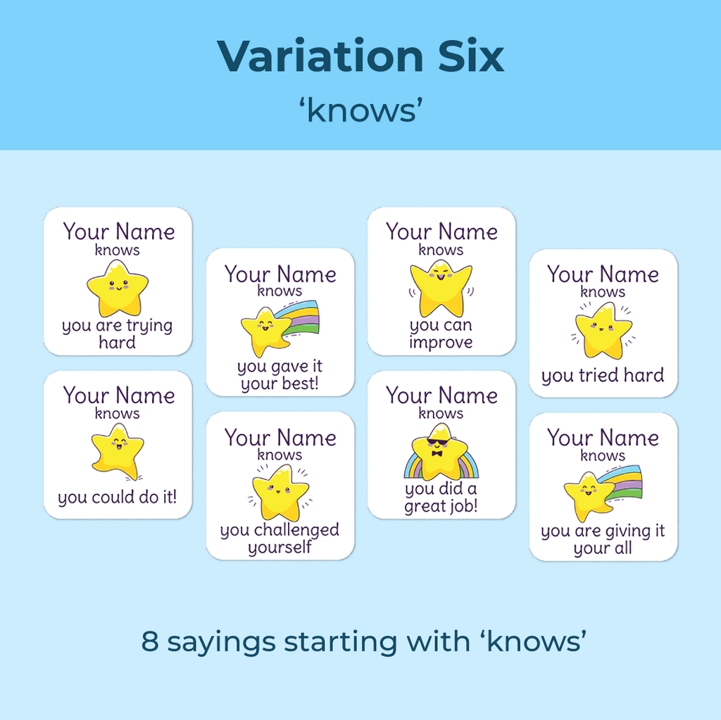 Personalised Stars Merit Stickers