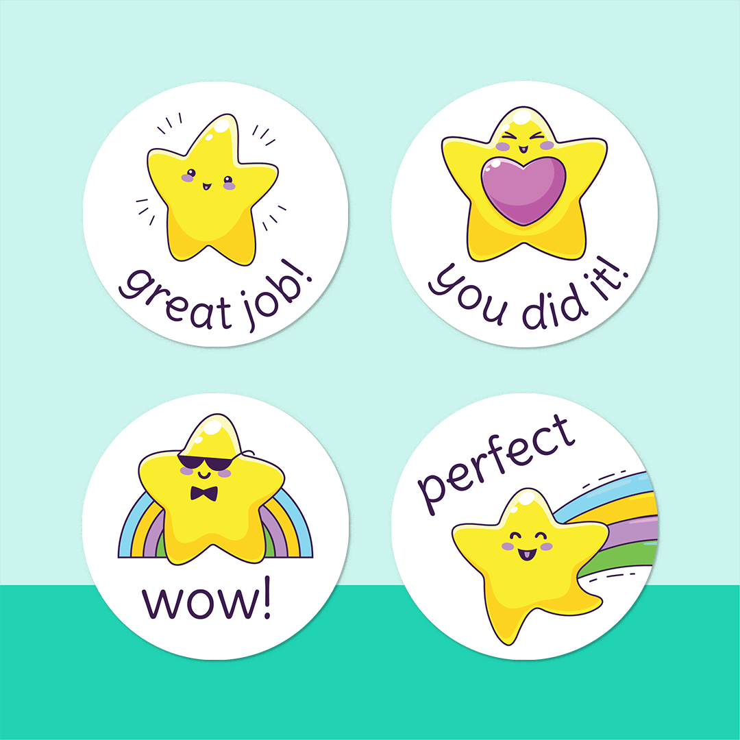 Stars Merit Reward Stickers | 176 Pack for UK Teachers – Labels4School UK