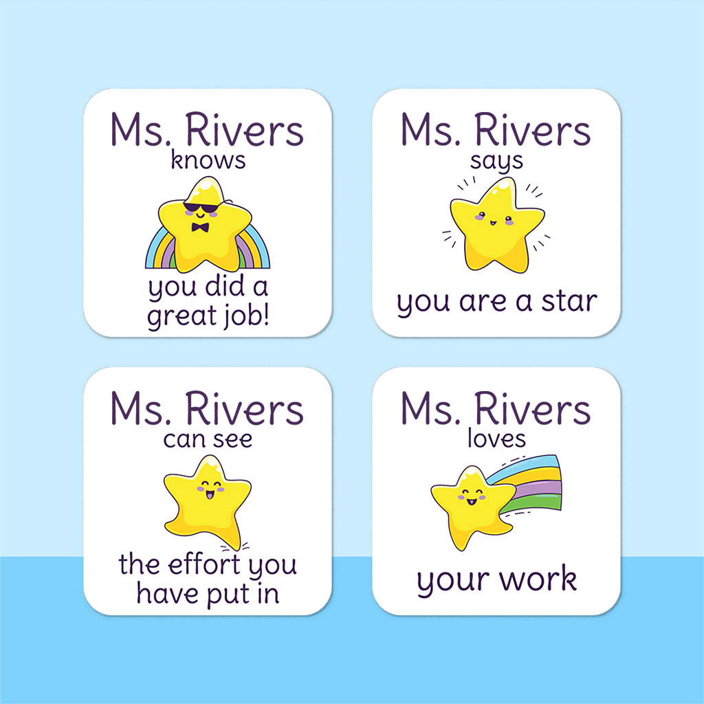 Personalised Stars Merit Stickers