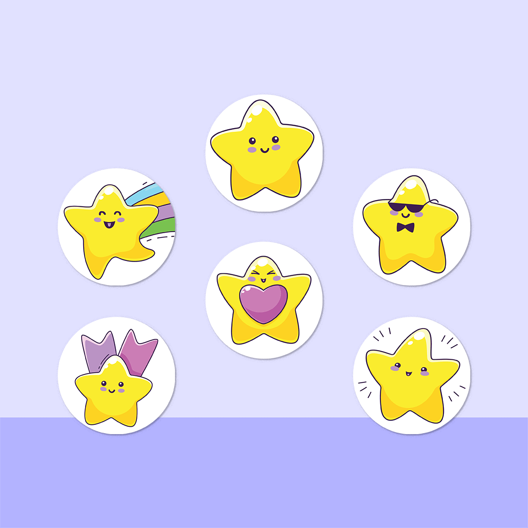Stars Mini Dot Stickers