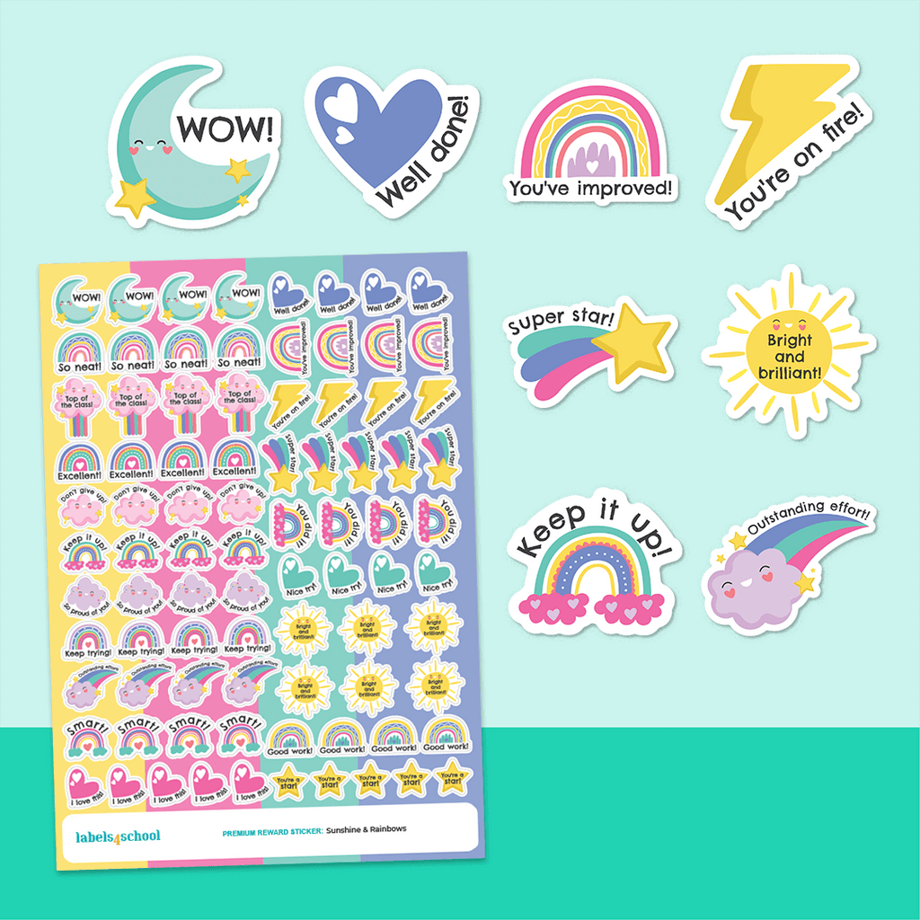 Sunshine and Rainbows Merit Labels