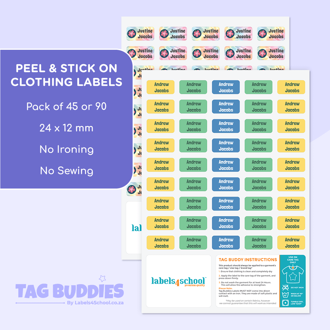 Stick-In Clothing Labels | Customise Your Own | Labels4School UK