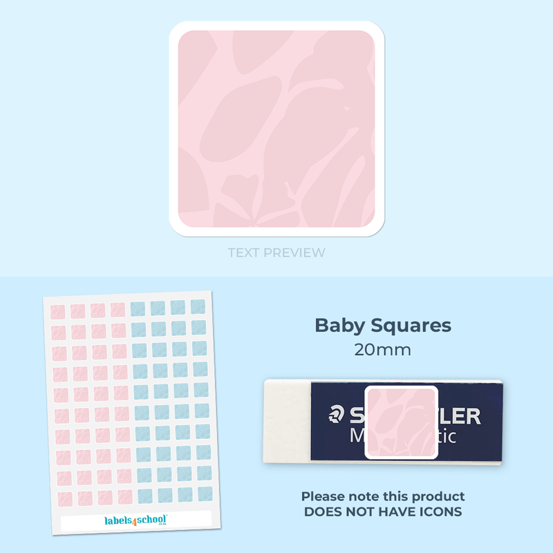 Small Square Labels Colour Baby Squares | Personalised Labels for Small Items ...
