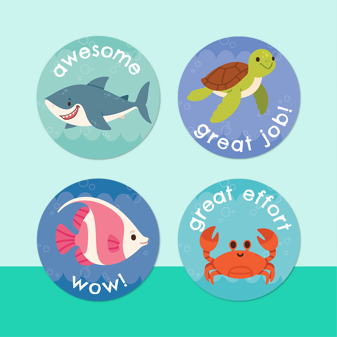 Under Sea Merit Stickers