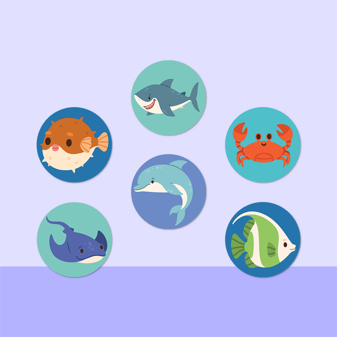 Under Sea Mini Dot Stickers