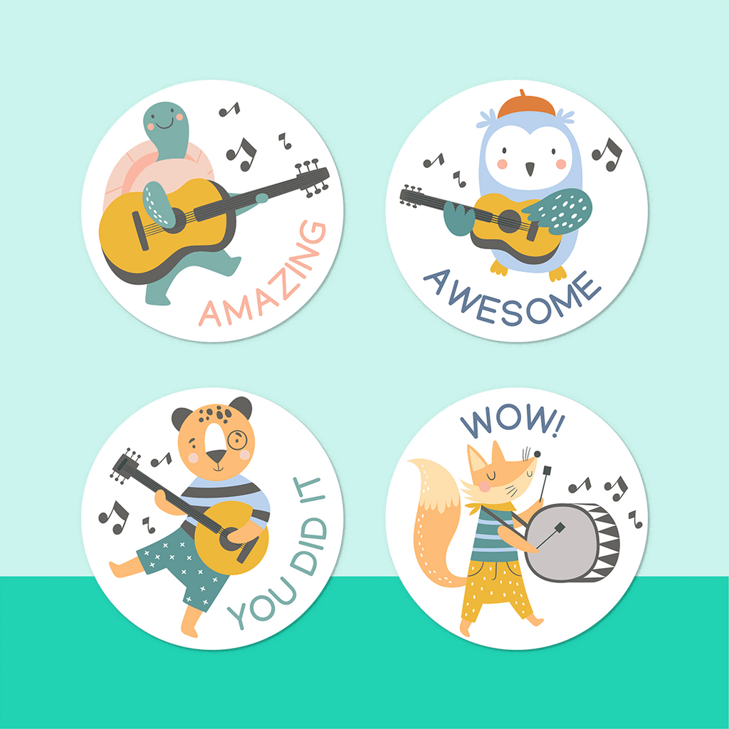 Musical Animals Merit Stickers