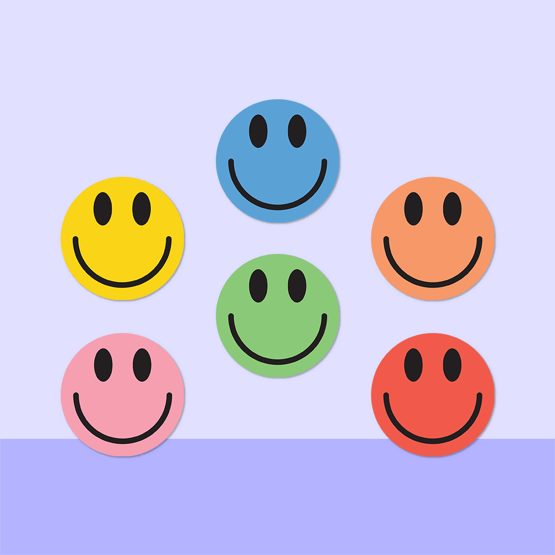 Smiley Face 1 Mini Dot Stickers