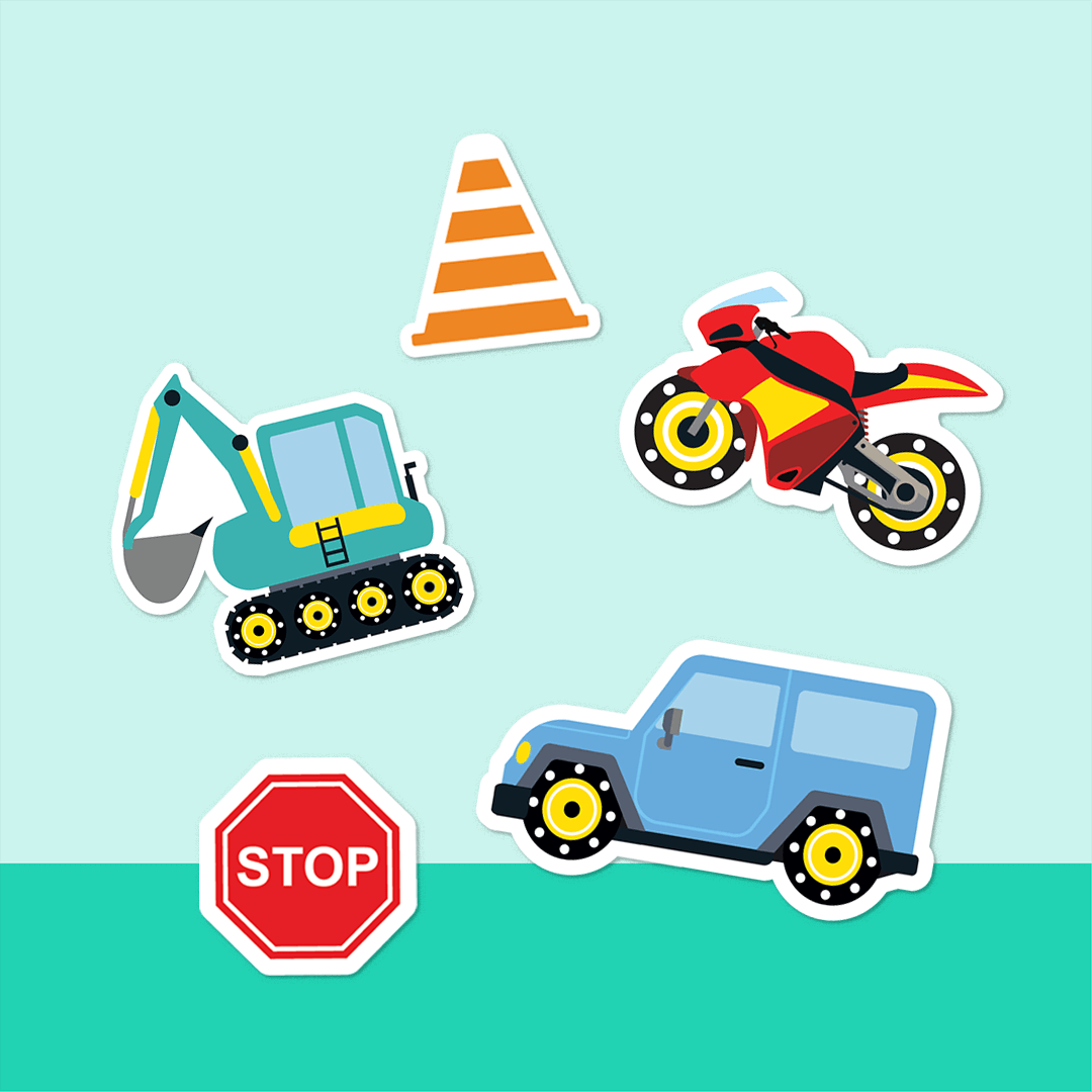 Gift Easy Party Decor Sheet Wheels on road