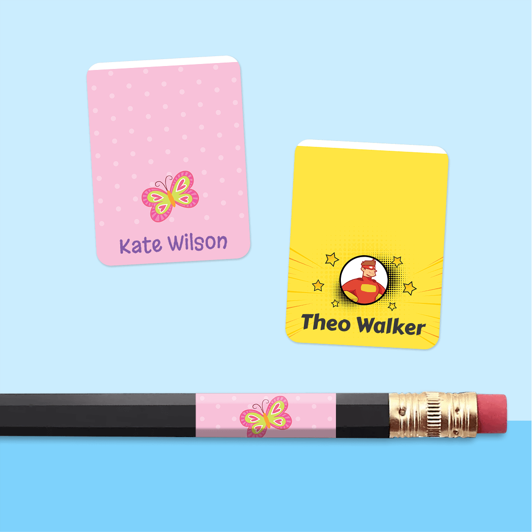 Wrap around Pencil Labels Designer themes