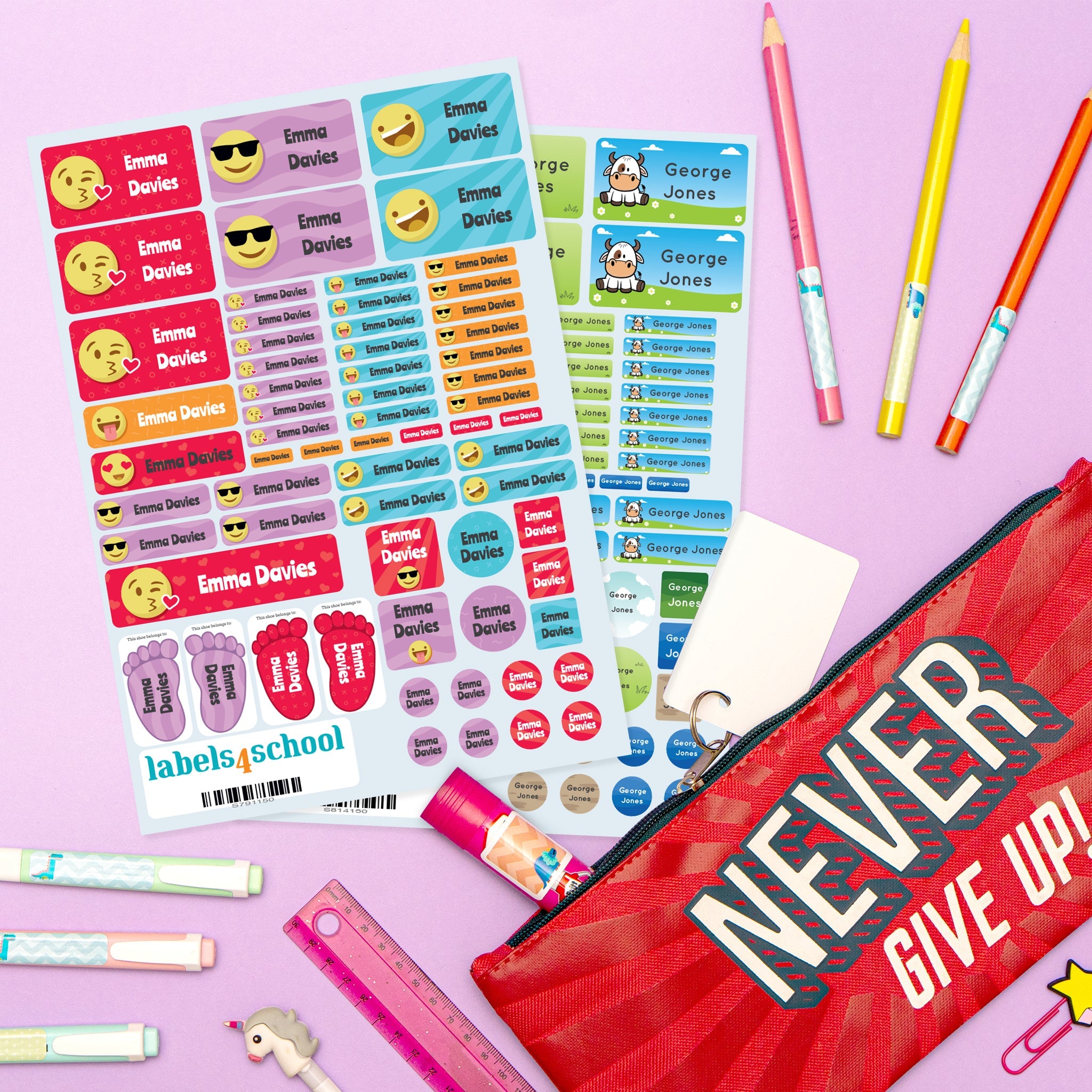 Starter Labels Colour Starter Pack | Customise Your Own Labels | UK – Labels4School UK