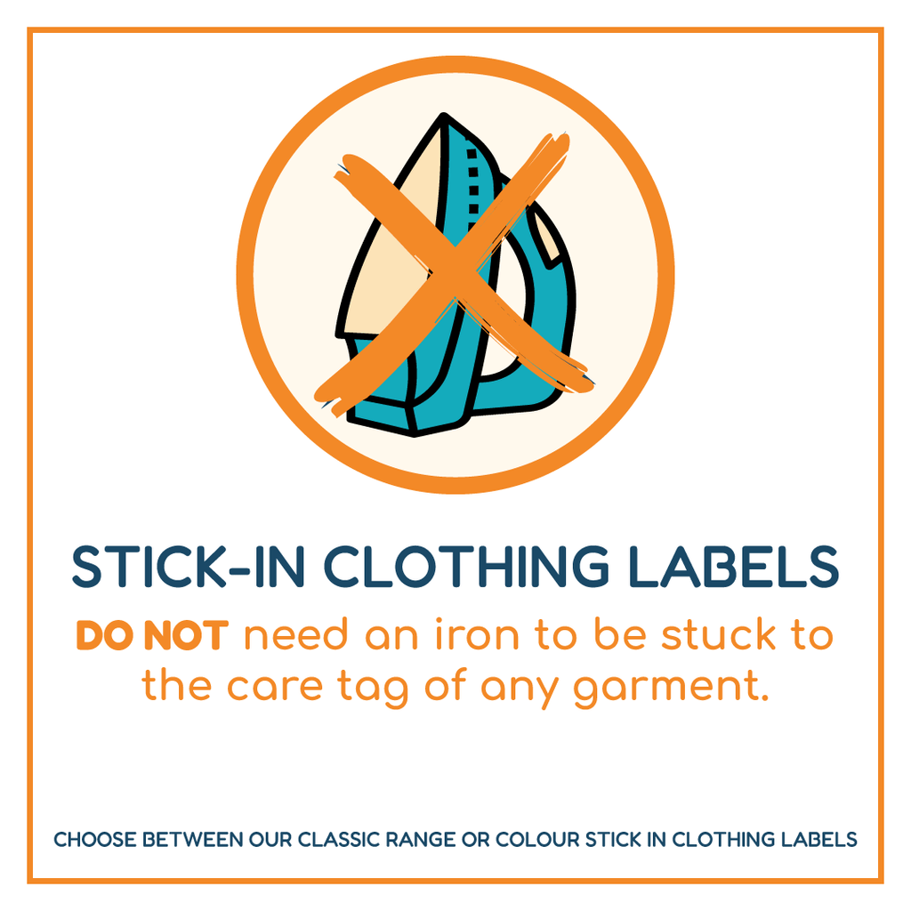 Super Stick on Clothing Labels