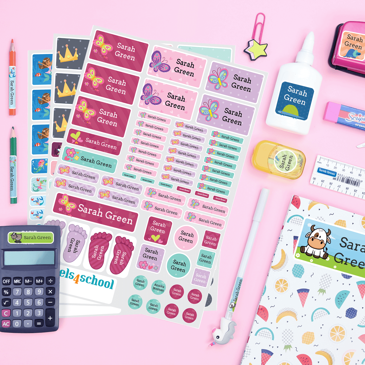 Colour Super Pack | Personalised Labels for School & Home | UK ...